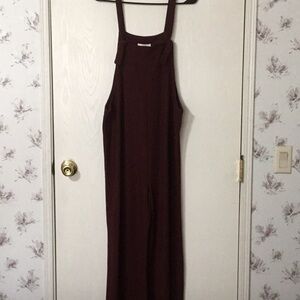 NWT Elegant Burgundy Jumpsuit Cropped